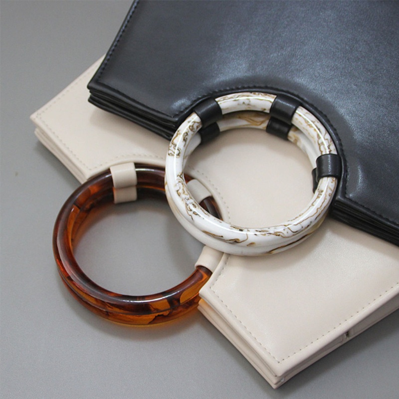Set 2 Tay Cầm Túi Xách Bằng Resin Thay Thế DIY