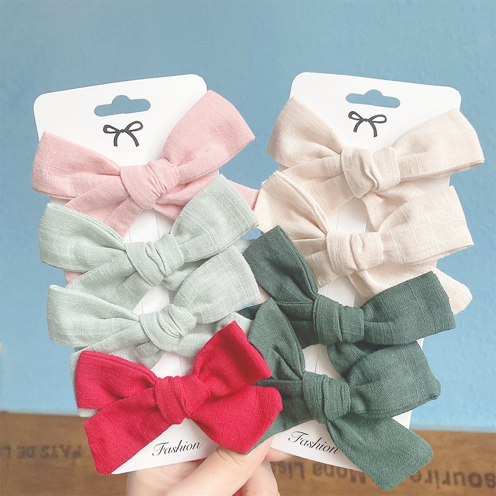 Set 4 kẹp tóc nơ KIDSBOWS màu sắc tươi sáng thời trang xinh xắn cho bé gái