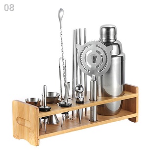 Dụng cụ pha chế bartender bằng thép không gỉ bộ shaker thủy tinh cocktail bar chuyên nghiệp cốc nồi