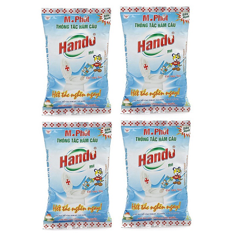 Combo 4 Gói Thông Tắc Hầm Cầu M. Phốt Hando 300g