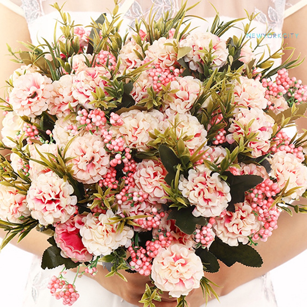 1 Bó Hoa Cúc Giả Bằng Ngọc Trai Nhân Tạo Tinh Tế Trang Trí Nhà Cửa