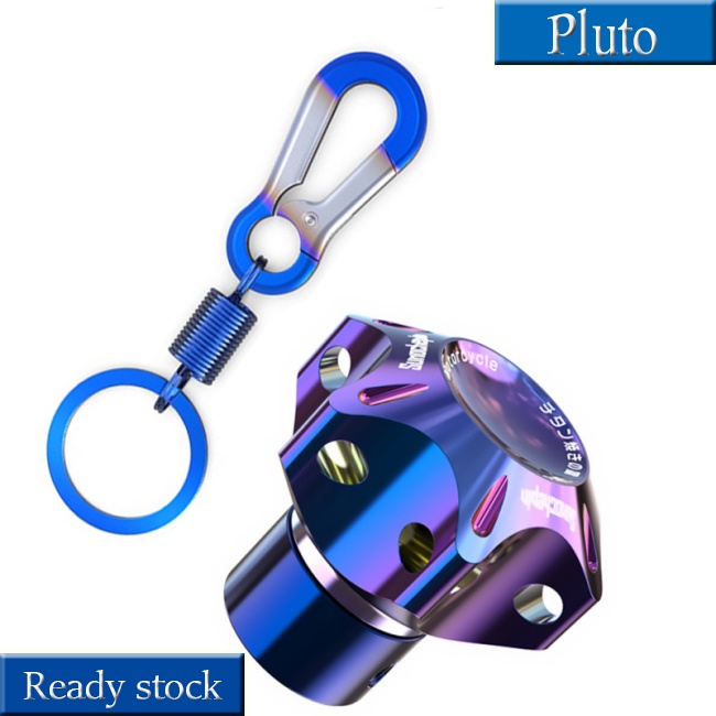 Móc khóa bằng titan mạ vàng họa tiết đầu lục giác dễ thương bắt mắt