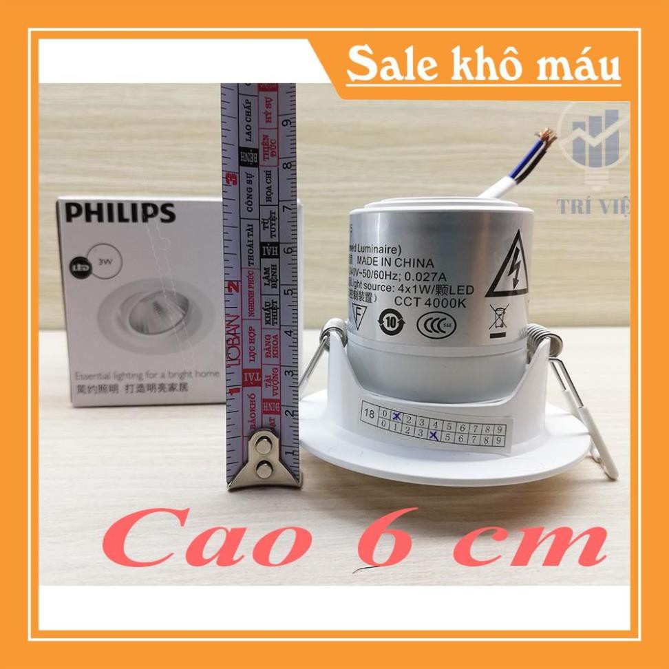 [CHÍNH HÃNG] Combo 12 Cây Đèn led âm trần Philips 3W - Đèn chiếu điểm