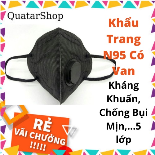 Khẩu trang Y Tế N95 KN95 HM95 (có van/ không van) Màu ĐEN/TRẮNG hàng chuẩn Kháng Khuẩn, chống bụi mịn,... Hot 2022