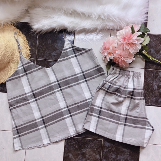 Set bộ mặc nhà cute - set bộ hai dây mặc nhà thời trang mới nhất