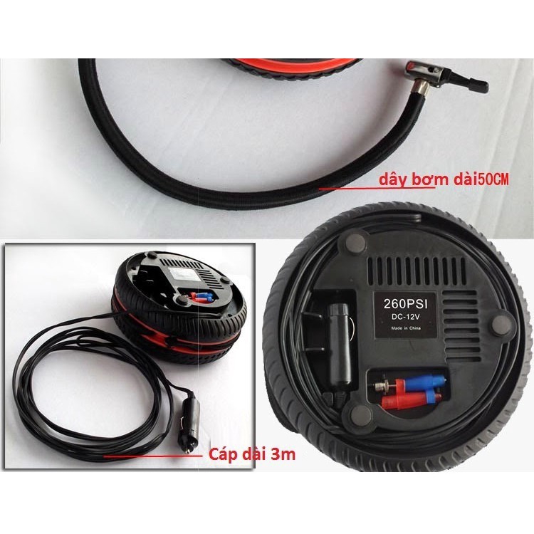 Bơm ô tô, xe máy chuyên dụng Air Compressor 12V