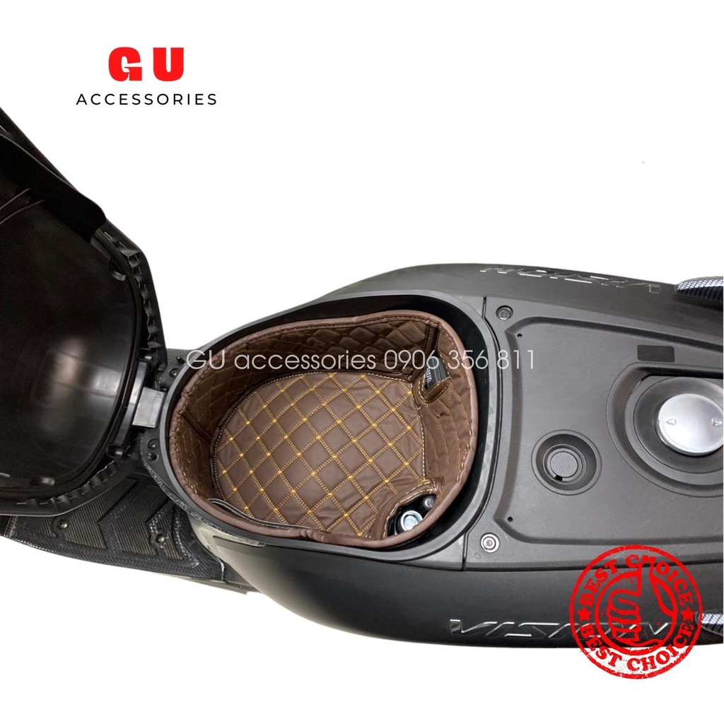 Lót cốp da xe máy Honda Vision 2012-2022 chống sốc cách nhiệt bảo vệ đồ đạc trong cốp xe hiệu quả GU