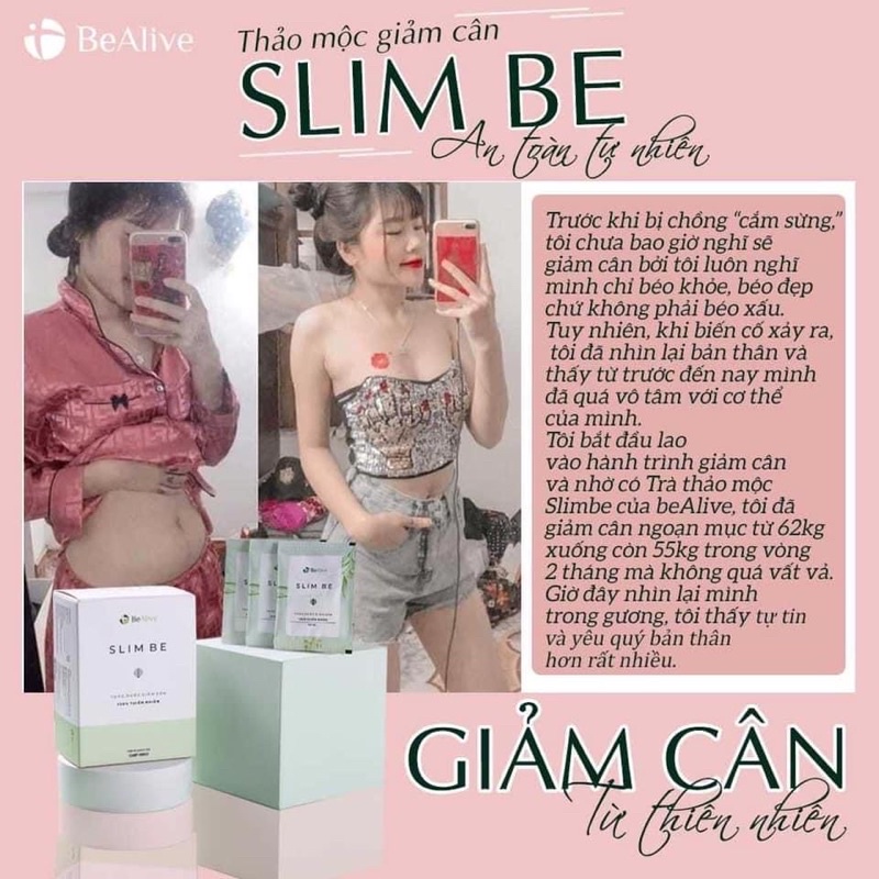 [CHÍNH HÃNG] Trà Giảm Cân SLIM BE của BEALIVE Hỗ Trợ Chuyển Hóa Các Chất Béo Ra Ngoài Giảm 3-5KG Sau 1 Liệu Trình