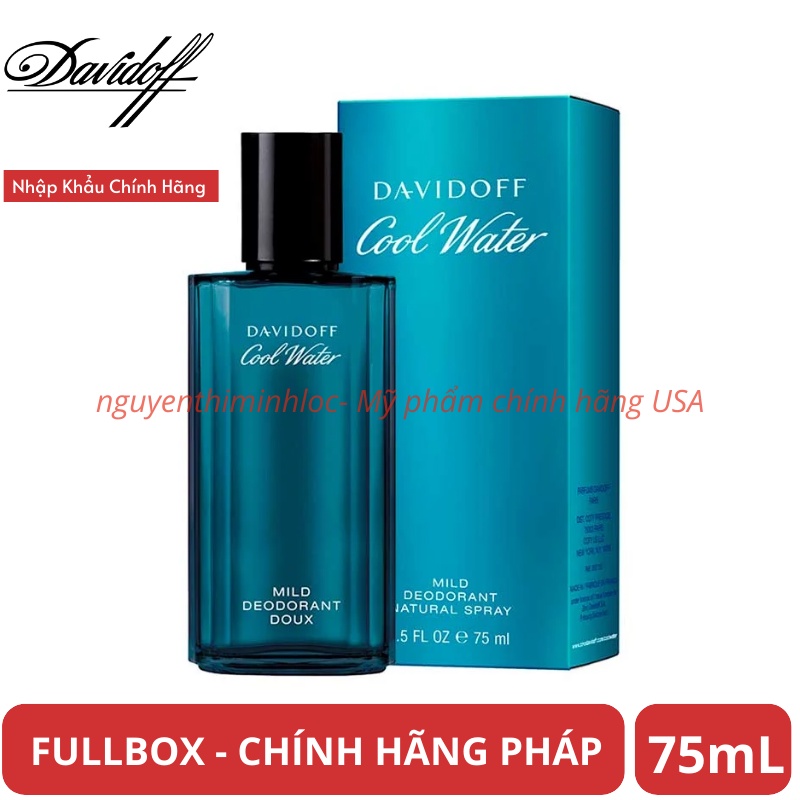 Xịt Khử Mùi Hương Nước Hoa Davidoff Cool Water Deodorant Spray 75ml Chính Hãng