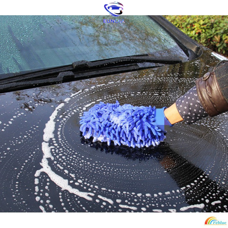 Găng tay san hô rửa xe microfiber xe ô tô, xe máy đa năng chất liệu thấm hút cực tốt siêu sạch