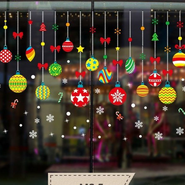 Decal trang trí tết noel - Trái châu