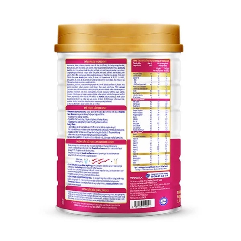 Sữa bột sure diecerna lon 900g - mẫu mới