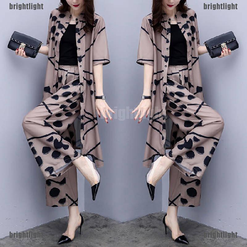 Set quần áo chiffon ống rộng thời trang nữ tính | BigBuy360 - bigbuy360.vn