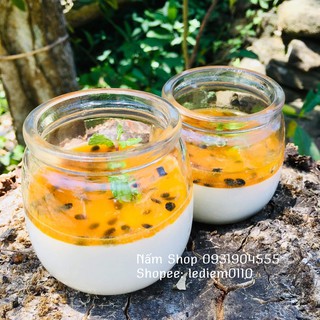 Hũ thủy tinh bầu mập siêu yêu - Làm Sữa Chua, Pudding, Flan, Sữa Hạt,.. - Có Nắp Nhựa (200ml)