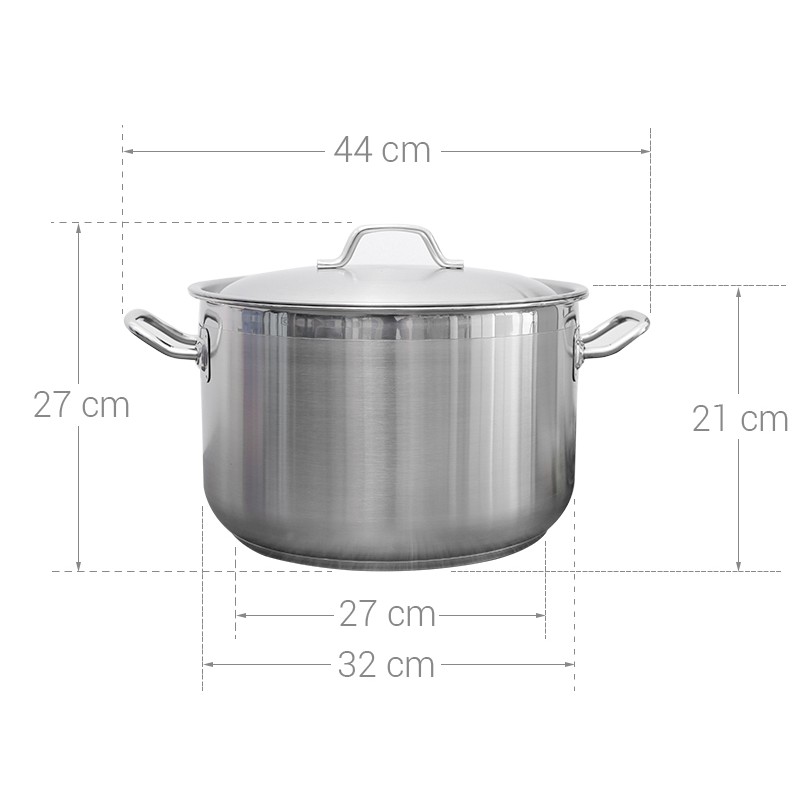 Nồi luộc gà cao cấp FiveStar Standard 3 đáy từ N32-3D nắp inox 32cm , tặng 1 muỗng canh