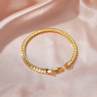 Vòng Tay Mạ Vàng 18k Thiết Kế Đơn Giản Thời Thượng Cho Nữ
