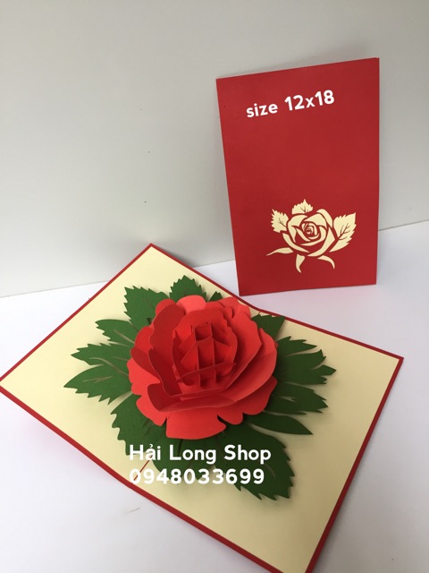 Bông Hoa 4 - Flower - Thiệp  3D (size 12x18)