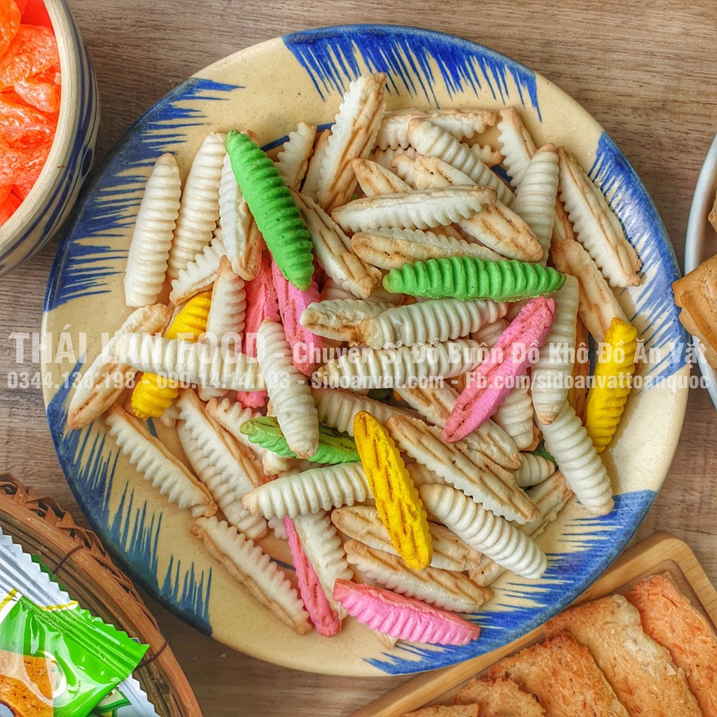 Bánh Đuông Dừa Mix Vị (Bánh Con Sâu) Lon 300Gr &amp; Túi 1KG