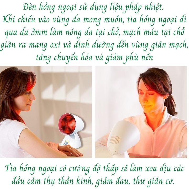 Đèn hồng ngoại trị liệu 150w Beurer IL35 có hẹn giờ công dụng chữa đau nhức xương khớp đau thần kinh vết thương lâu liền