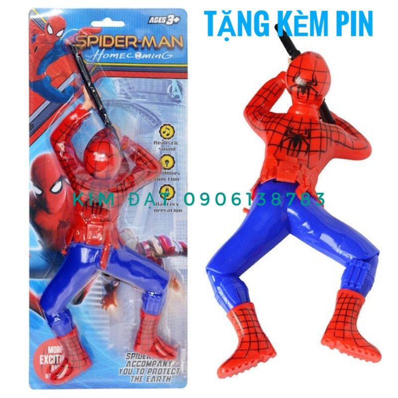 đồ chơi người nhện bò cho bé . Tặng kèm pin có nhạc và đèn sáng