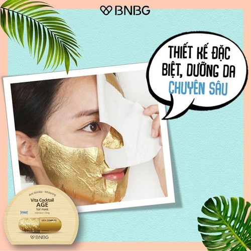 Mặt Nạ Lá Nguyên Khối Dưỡng Trắng Chuyên Sâu BNBG Vita Cocktail Foil Mask (Mẫu mới) - Hàn Quốc