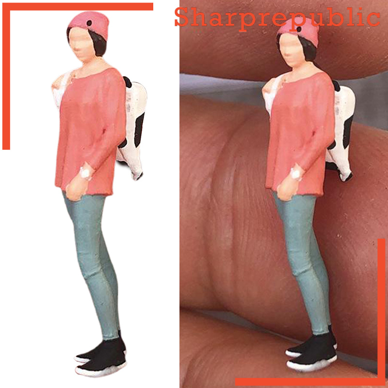 [SHARPREPUBLIC]RACE MEDAL 1/64 Scale Figure Tourist Doll Street Scene Train Diorama Yellow