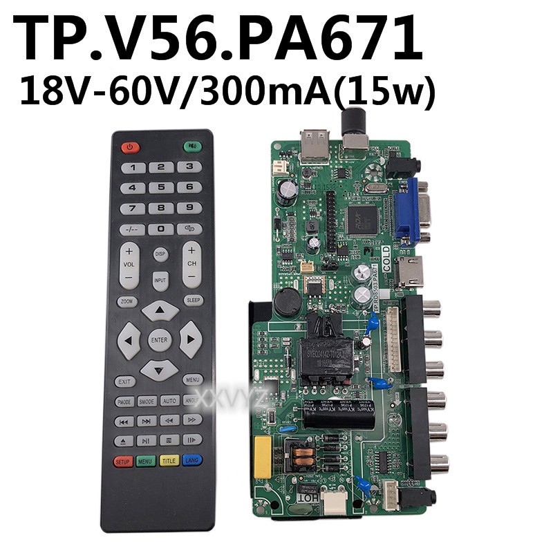 Bảng Mạch Điều Khiển LCD VGA / HDMI / AV / TV / USB Hỗ Trợ 15-26 inch Cho PA671 TP.V56Bảng Điều Khiển TV LCD 3 Trong 1 PA671 LED LCD TV 3 Trong 1