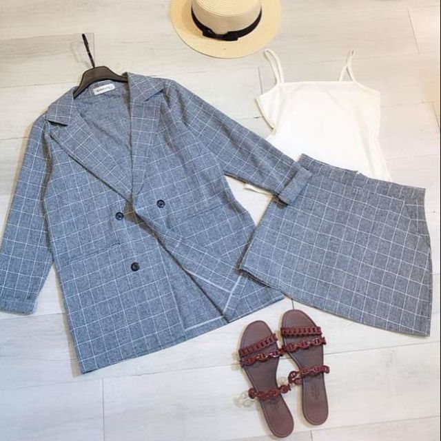 Set vest giả váy
