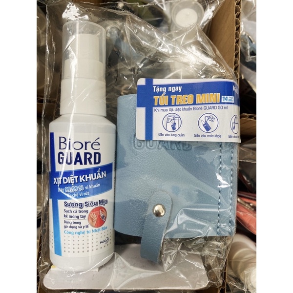 Xịt Diệt Khuẩn Bioré Guard 50ml/chai Tặng Túi Treo Mini Phiên Bản Giới Hạn