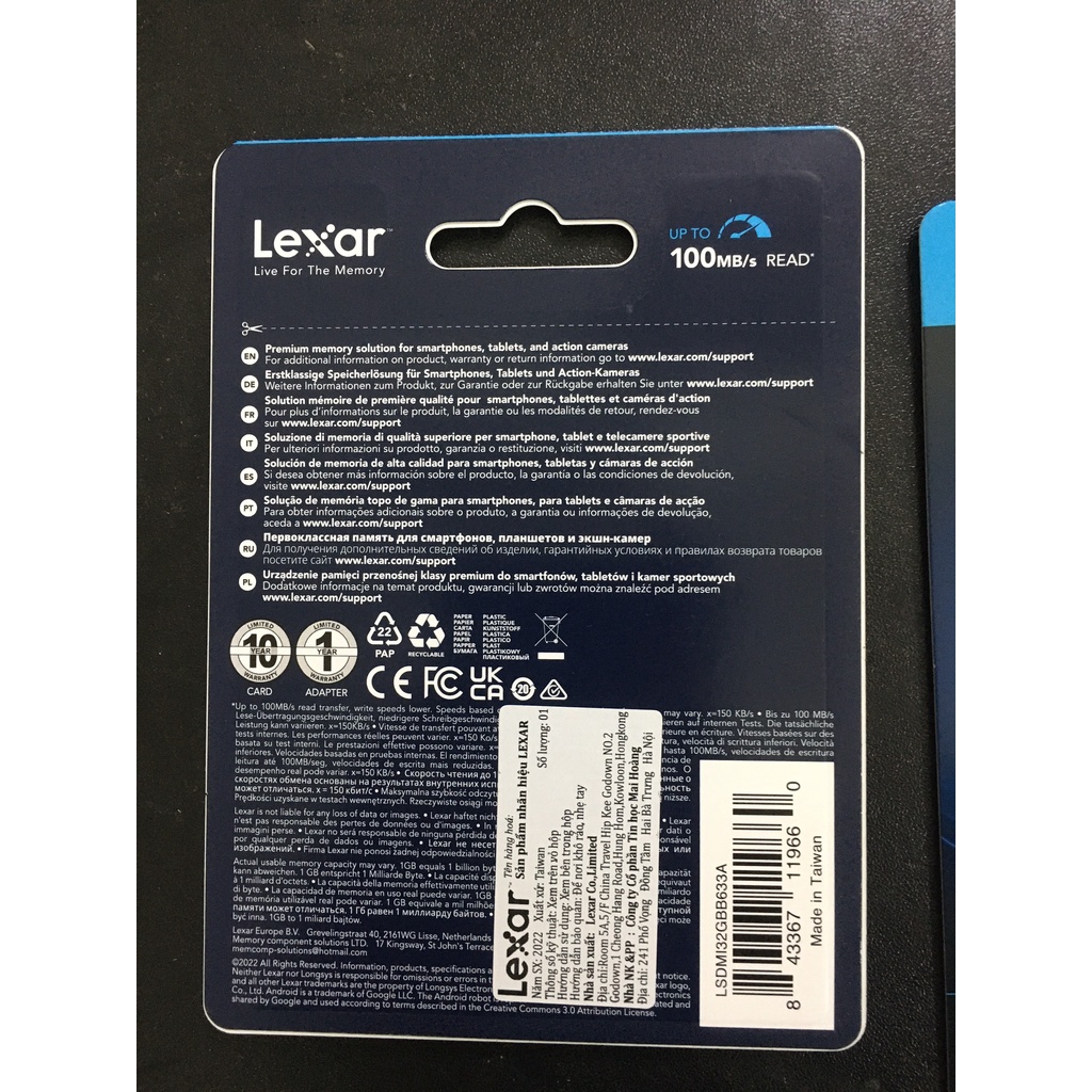 Thẻ Nhớ MicroSD chính hãng Lexar Class 10 Blue Series 32GB | 64GB | 128GB tốc độ đọc lên tới 100MB/s - Hàng Chính hãng