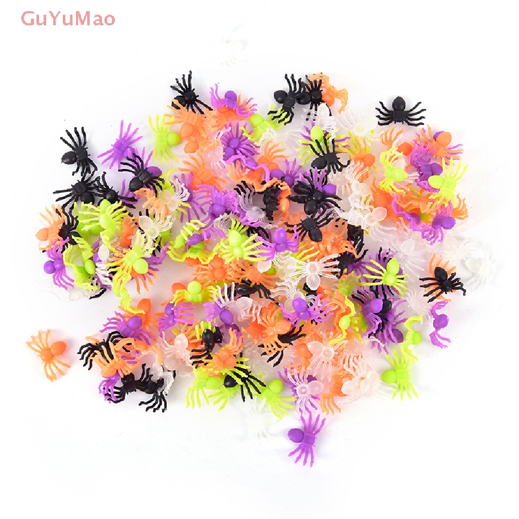 Set 200 Nhện Nhựa Nhiều Màu Sắc Dùng Để Trang Trí Halloween