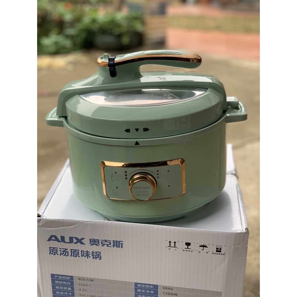 Nồi Áp Suất Điện Đa Năng AUX Chính Hãng Nội Địa Trung Dung Tích 4 Lít Hầm Nấu Đa Năng  Bảo Hành 12 Tháng