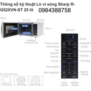 Đĩa lò vi sóng chính hãng sharp 23lit