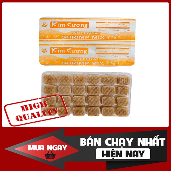 Artemia KIM CƯƠNG_dạng vỉ/110g_[Vĩnh Châu]_thức ăn chăm sóc cho cá cảnh_an toàn bể cá_thú vui thủy sinh_7 màu_betta_koi.