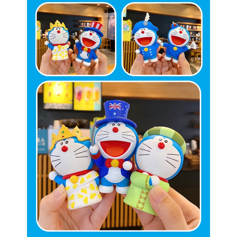 Đồ chơi mô hình Doraemon - chủ để các quốc gia, các nước, có hộp.