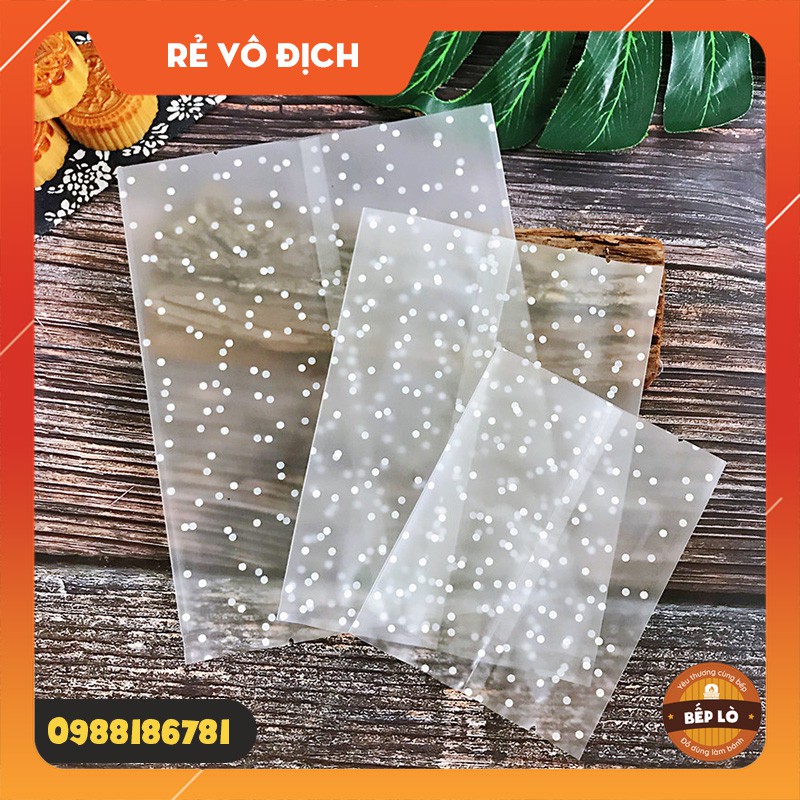 Túi đựng bánh trung thu chấm bi SIÊU ĐẸP loại 50gr 75gr 100gr 125gr 150gr 200gr  - 1 set 100 túi