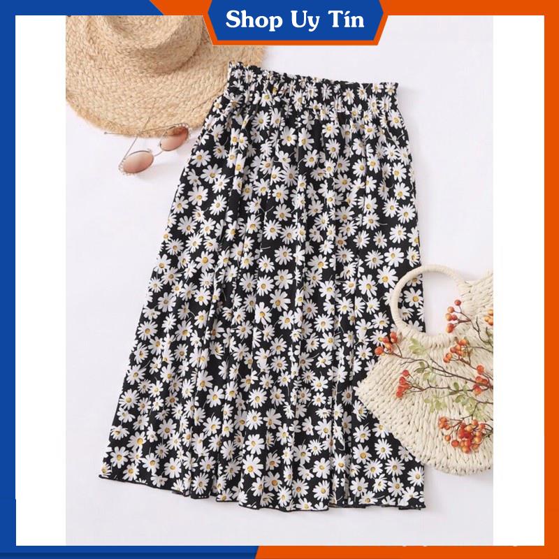 [Hàng Cao Cấp] -  Chân váy dài nữ hoa cúc mùa hè siêu xinh