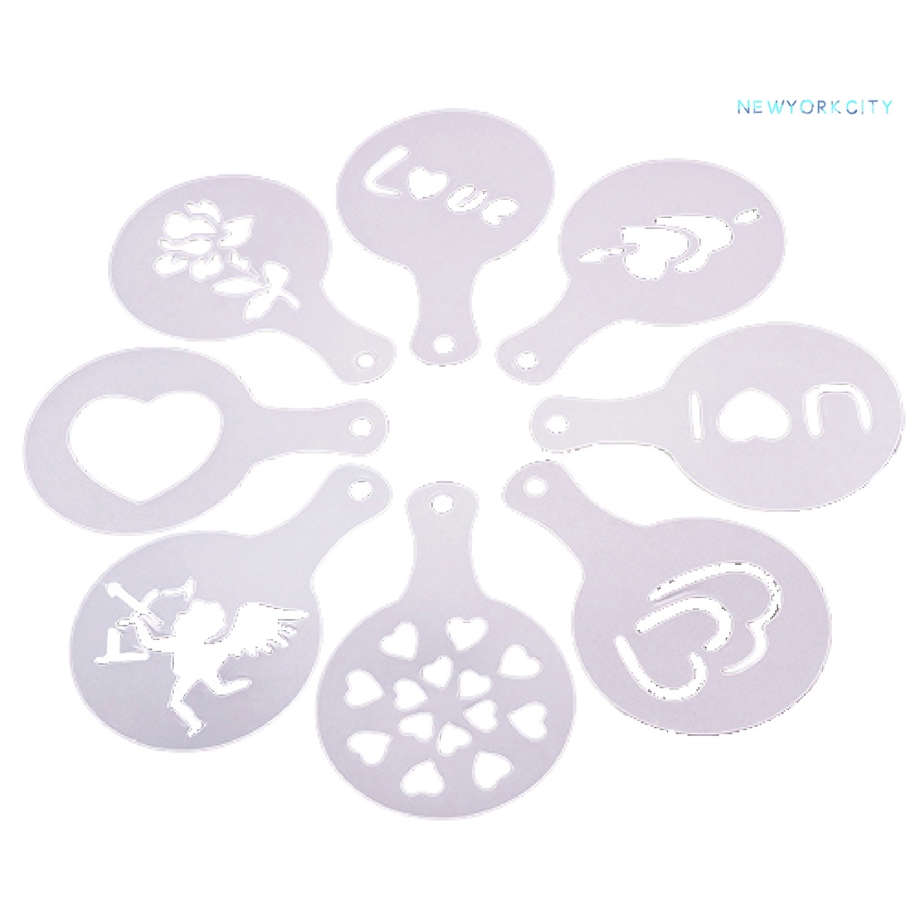 Set 8 Khuôn Tạo Hình Trang Trí Cà Phê Phong Cách Giáng Sinh