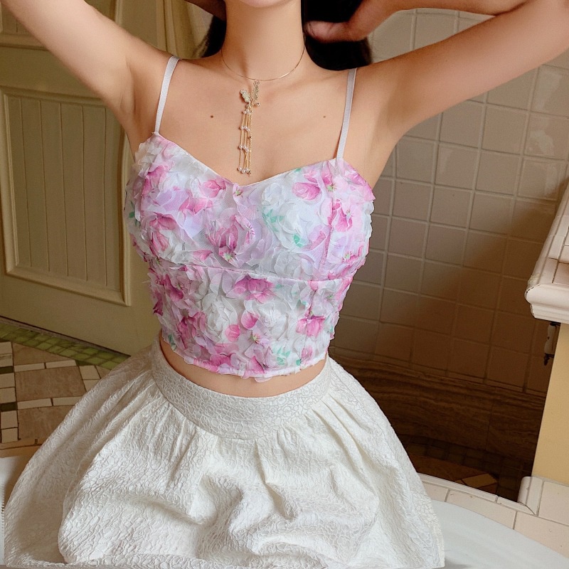 Áo Hai Dây Họa Tiết Hoa Quyến Rũ Thời Trang Mùa Hè Cho Nữ | BigBuy360 - bigbuy360.vn