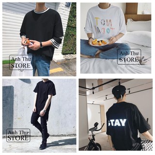 [VẢI XỊN+KÈM HÌNH THẬT] COMBO 4 ÁO THUN NAM OVERTEE TAY LỠ FORM RỘNG SIZE M<L<XL<XXL