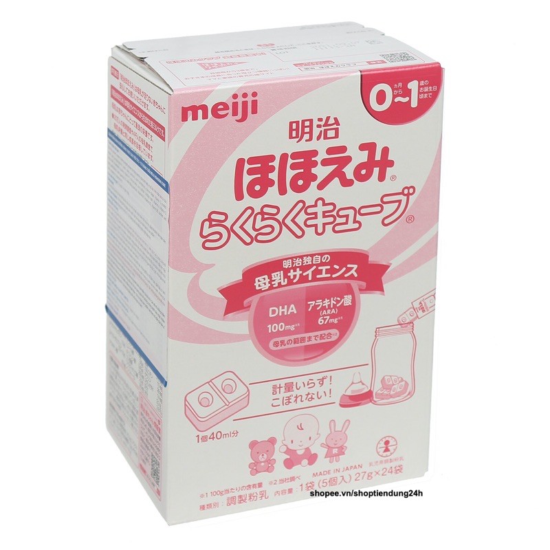 [Hcm] Sữa MEIJI (dạng Thanh)27gx 24 Hàng NỘI ĐỊA NHẬT số 0-1 648g( Date 11/2021)