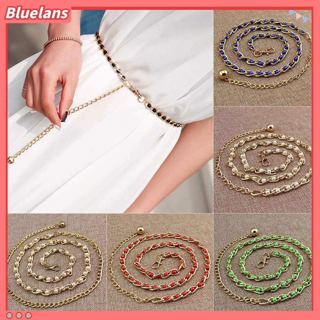 Thắt Lưng Nữ Đính Hạt Giả Ngọc Trai