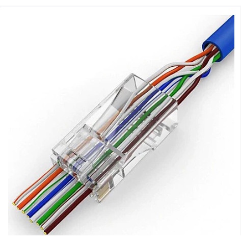 Kềm mạng xuyên thấu - Hạt Mạng Xuyên Thấu CAT6E/5E, Loại Cao Cấp, Bảo Hành 3 Tháng