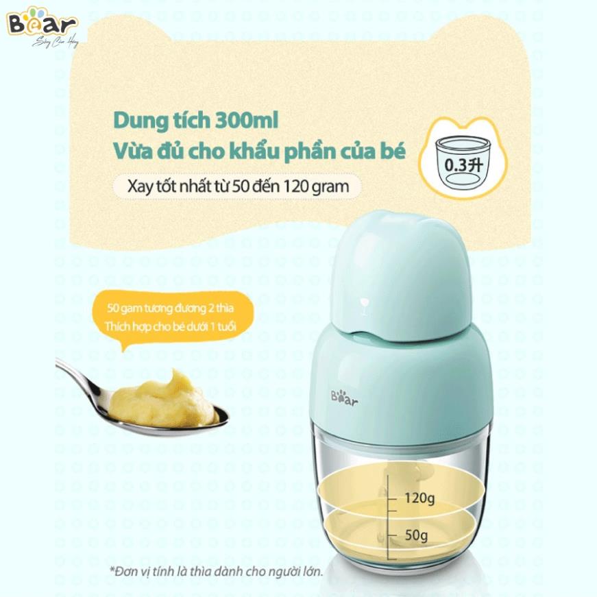 Máy say thịt say đồ ăn dặm 0.3L Bear QSJ-B01P1 đa năng xay sinh tố hạt thịt rau củ quả chống ồn