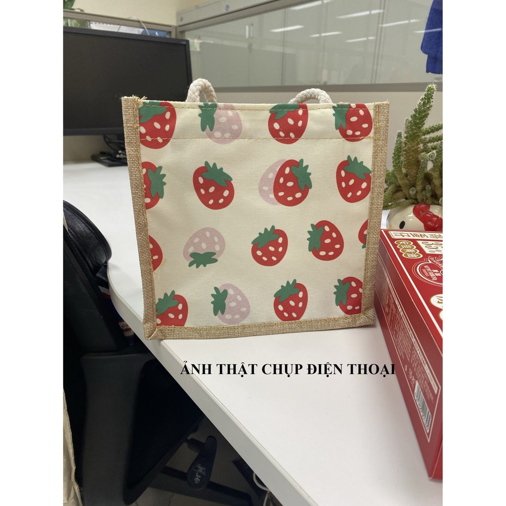 Túi xách nữ mini giá rẻ Komohana túi canvas 20*20cm, làm túi đựng cơm thời trang | BigBuy360 - bigbuy360.vn