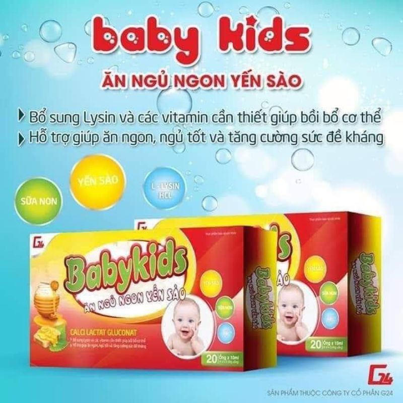 Baby Kisd - Siro Ăn Ngon Yến Sào  Bé Hết Biếng Ăn - Táo Bón - Suy Dinh Dưỡng, Baby Kisd Hiệu Quả Sau 2 Liệu Trình