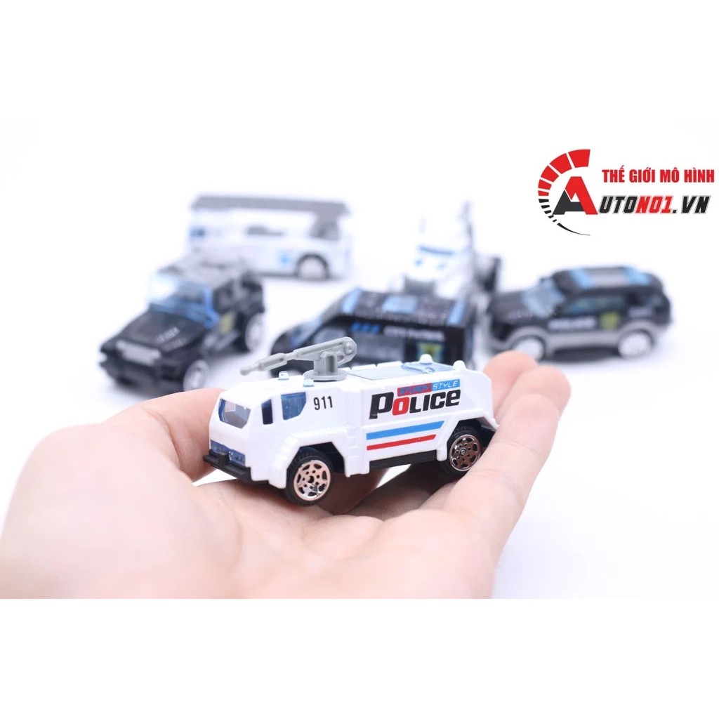 VĨ MÔ HÌNH 6 XE POLICE 1:64 DIECAST 6505