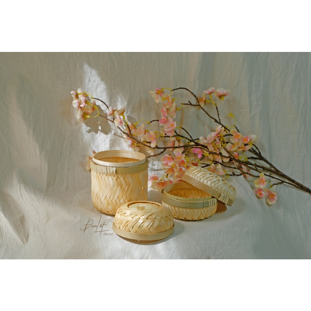 Hộp tre đựng đồ nhỏ, trang sức, bánh kẹo... - Mini bamboo box
