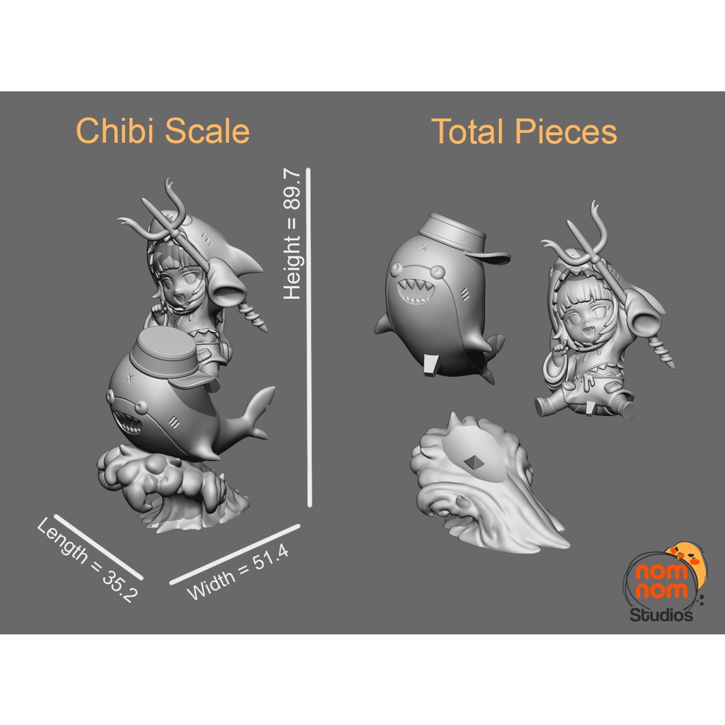 File in 3D mô hình Chibi Gawr Gura