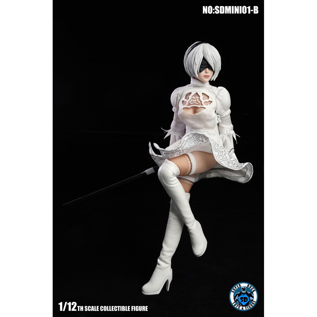 Mô hình nhân vật 2B 1/12 Super Duck SDMINI001 trong game NieR: Automata Yorha